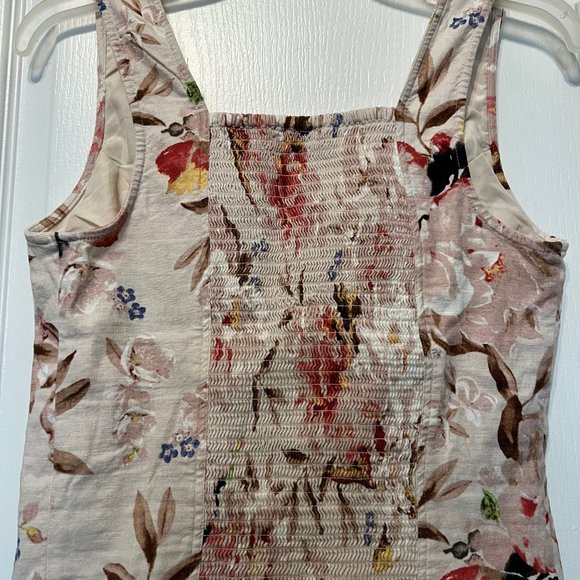 Express-Floral-Cropped-Sleevless-Fall-Add Blazer-Size Medium-Stretch-Lined - Picture 7 of 10